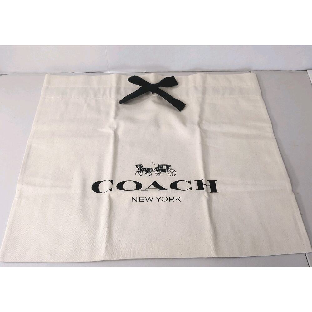 New~Coach Drawstring Dust Bag Gift Bag Storage Cover Bag 19” X 16”
